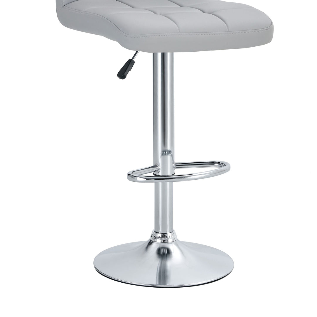 Finesse Decor Mirage Chrome Couture Counter - Set of Two Stools // Gray