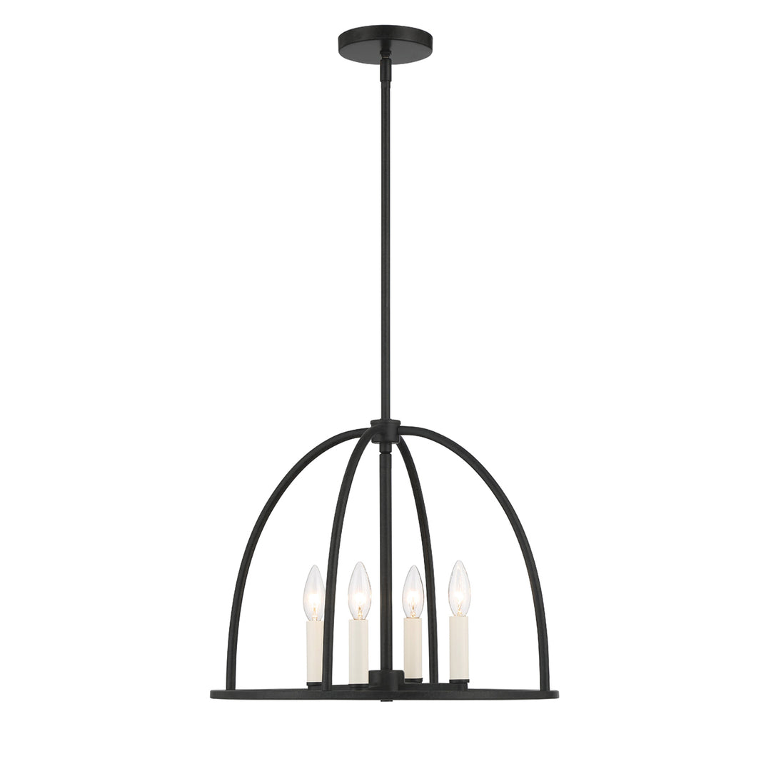 Abbott 4 Light Black Chandelier