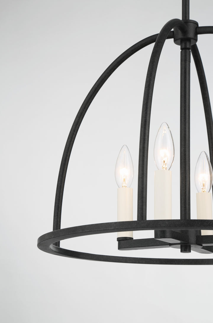 Crystorama Abbott 4 Light Black Chandelier