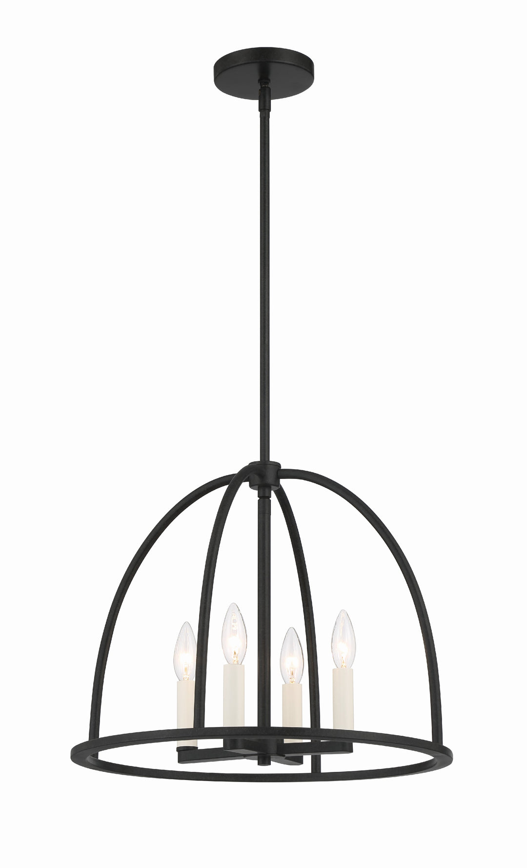 Crystorama Abbott 4 Light Black Chandelier