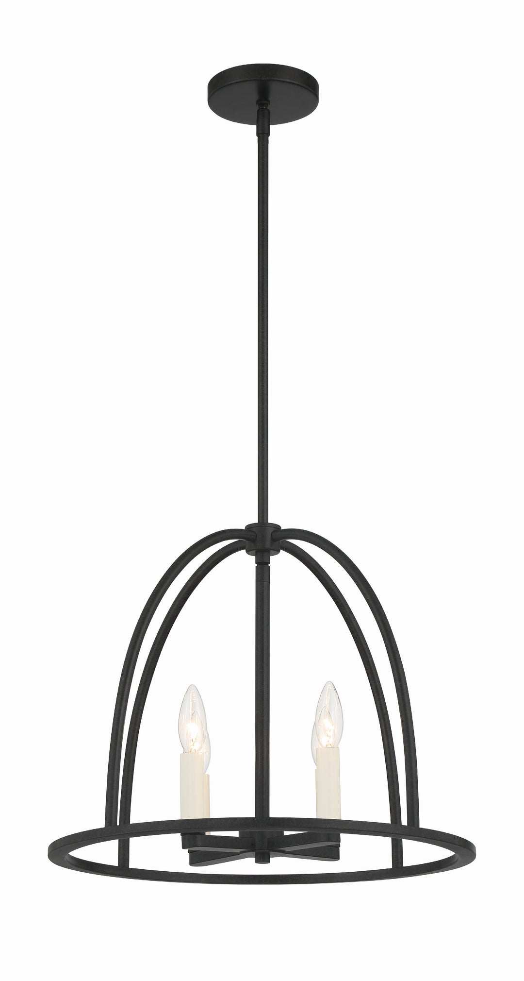 Crystorama Abbott 4 Light Black Chandelier