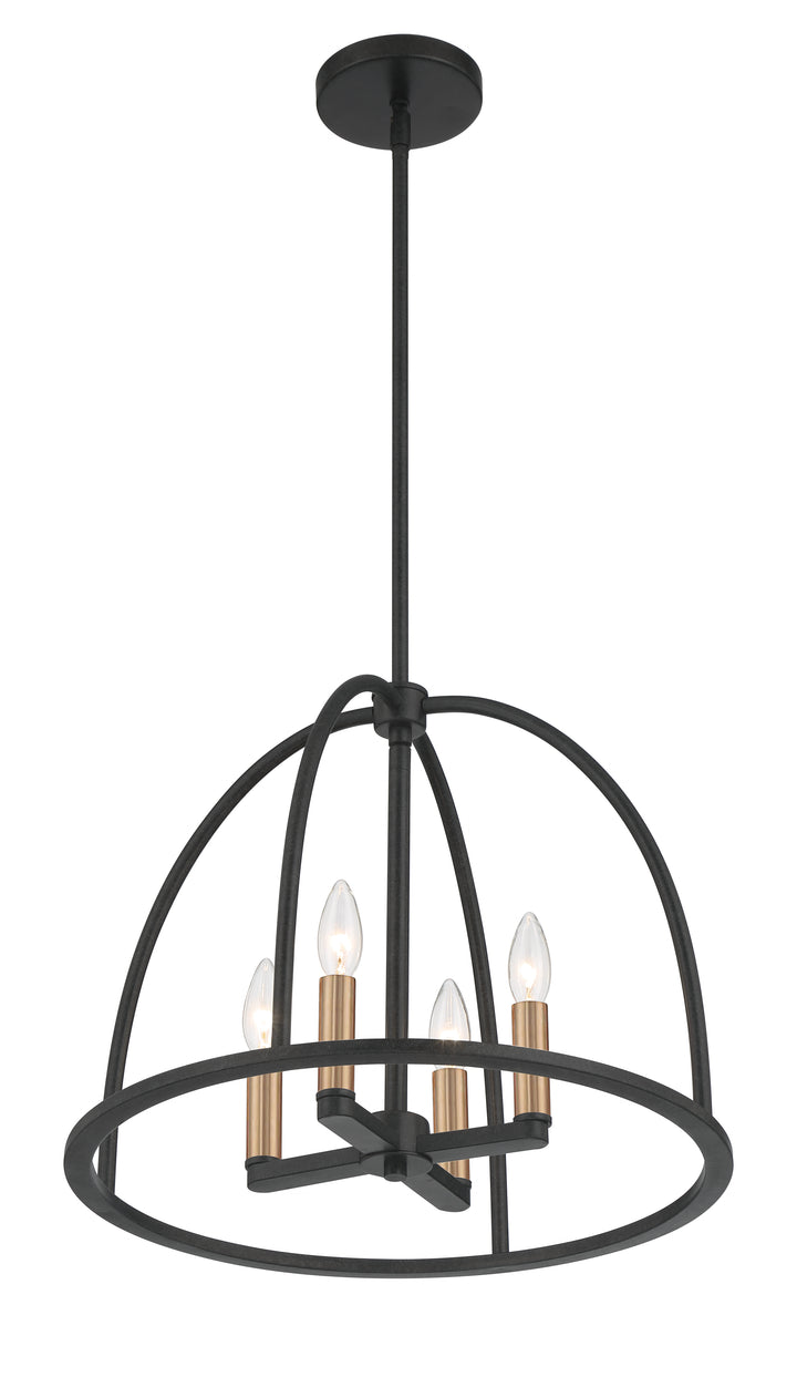 Crystorama Abbott 4 Light Black Chandelier