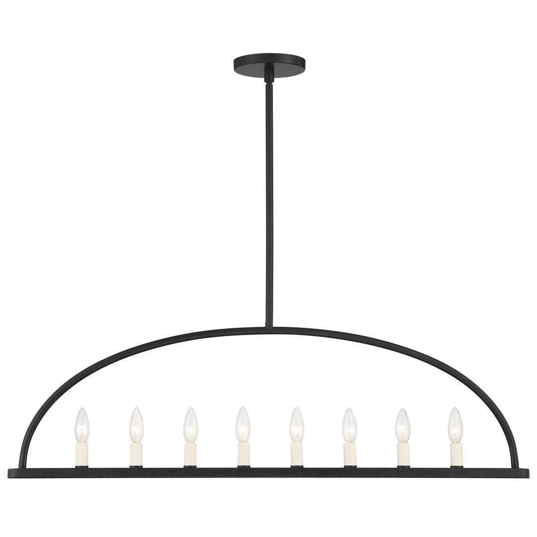 Abbott 8 Light Black Linear Chandelier