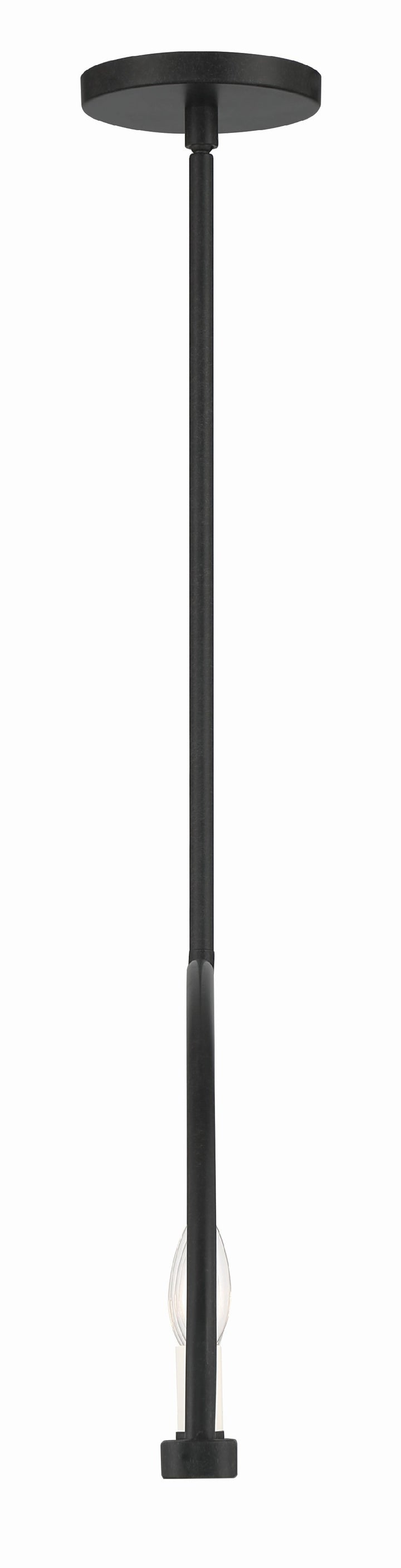 Crystorama Abbott 8 Light Black Linear Chandelier