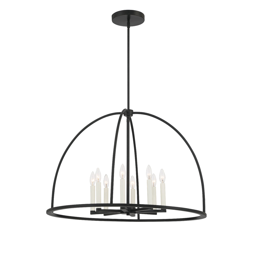 Abbott 8 Light Black Chandelier