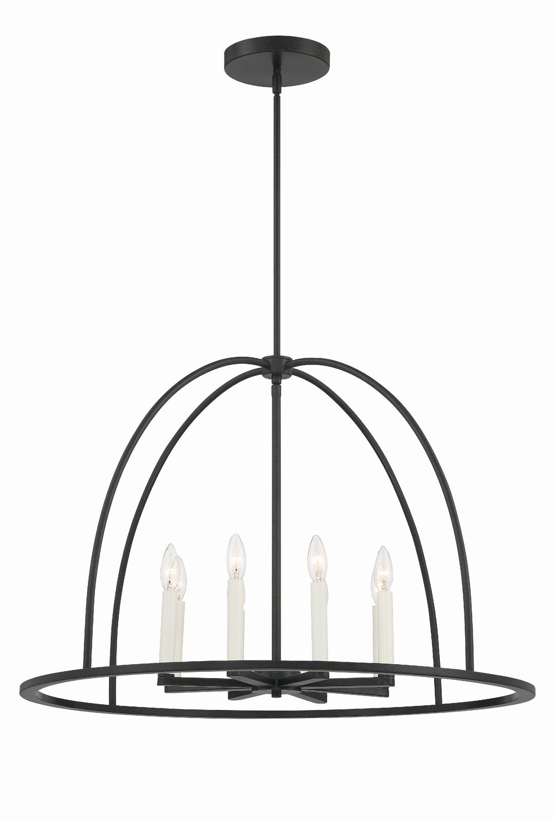 Crystorama Abbott 8 Light Black Chandelier