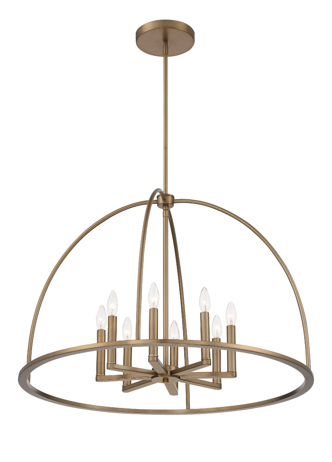 Crystorama Abbott 8 Light Black Chandelier