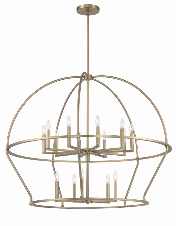 Crystorama Abbott 15 Light Black Chandelier