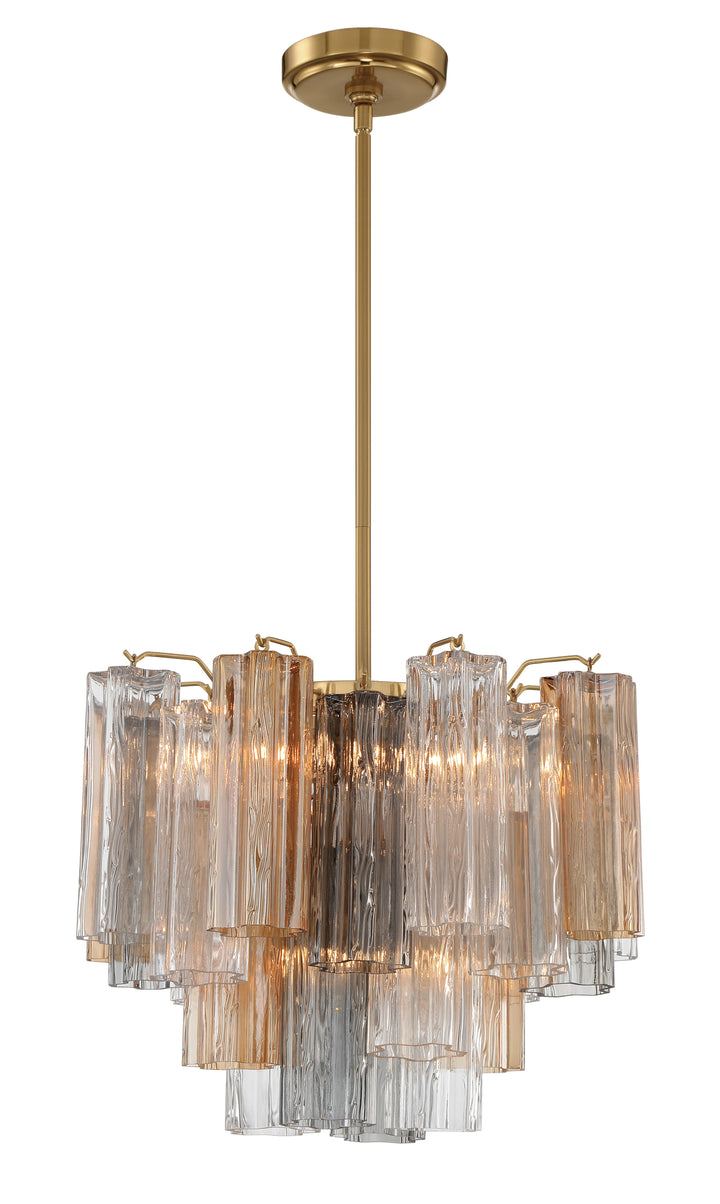 Crystorama Addis 4 Light Aged Brass Chandelier