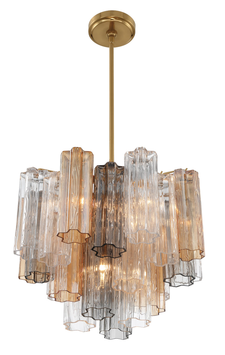 Crystorama Addis 4 Light Aged Brass Chandelier