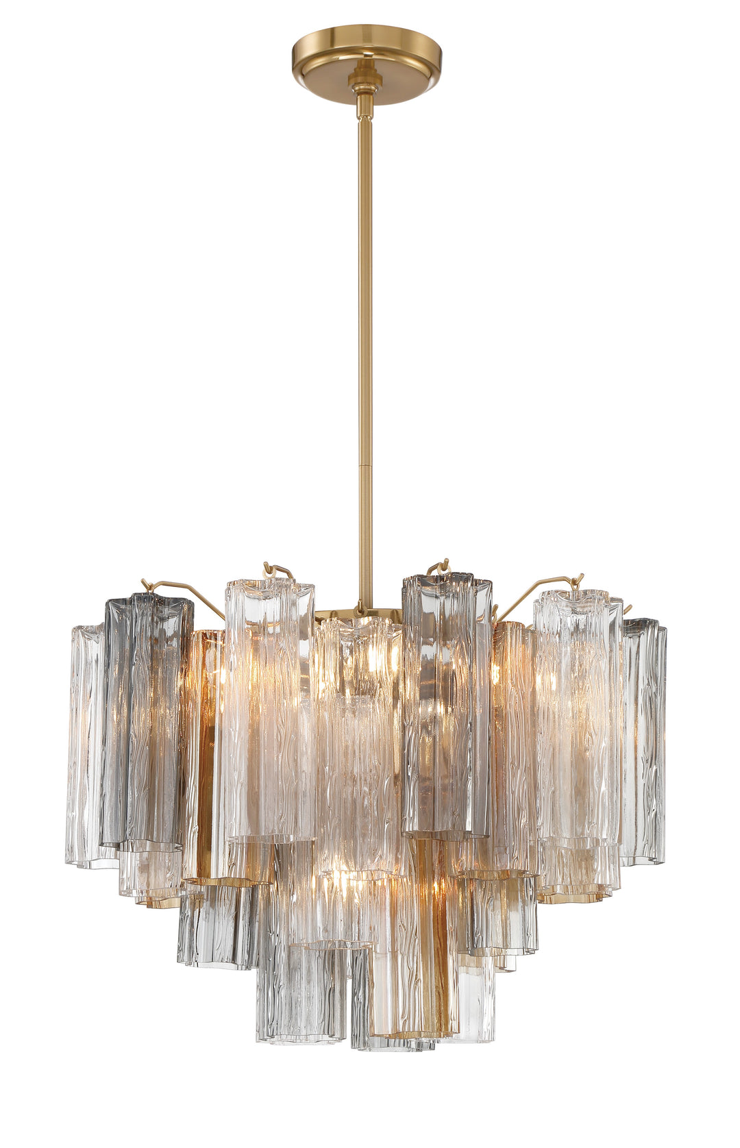 Crystorama Addis 6 Light Aged Brass Chandelier