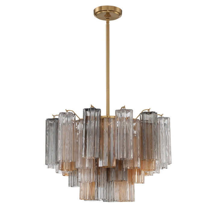 Addis 9 Light Aged Brass Chandelier