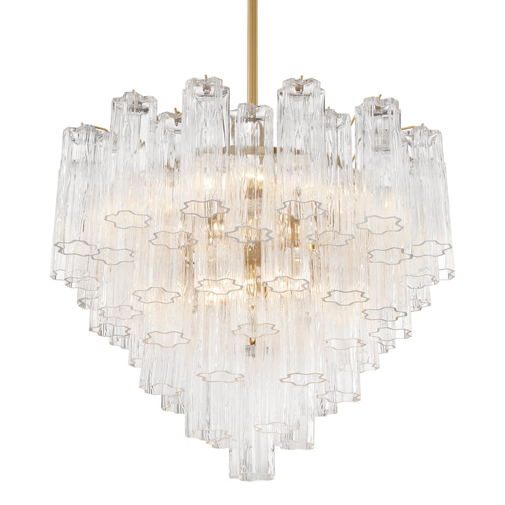 Crystorama Addis 12 Light Aged Brass Chandelier