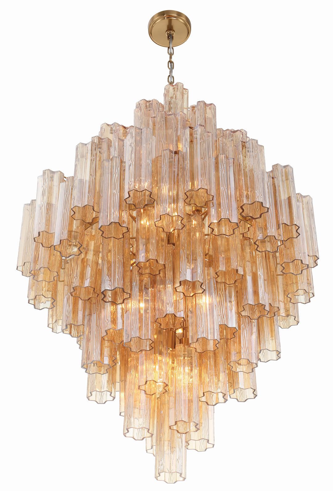 Crystorama Addis 20 Light Aged Brass Chandelier