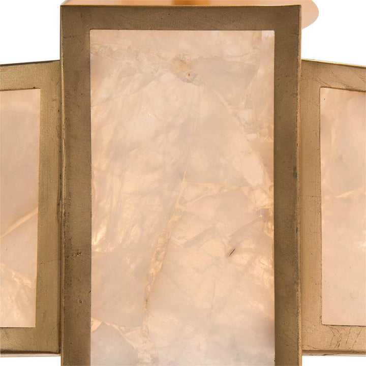 Calcite Panel Six-Light Semi-Flush