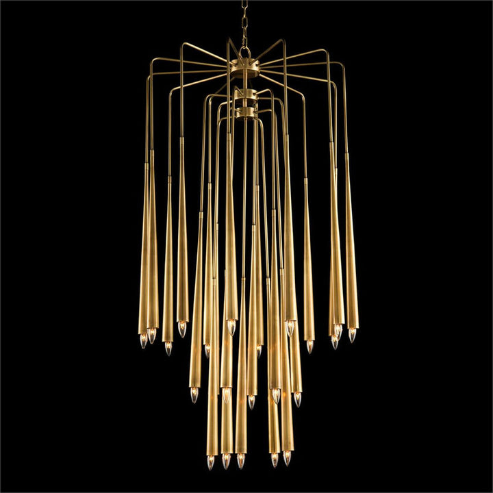 Hans Twenty-Three-Light Brass Chandelier