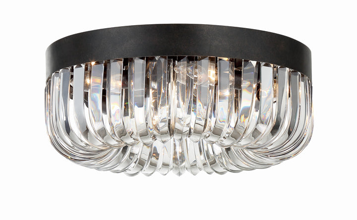 Crystorama Alister 5 Light Charcoal Bronze Flush Mount