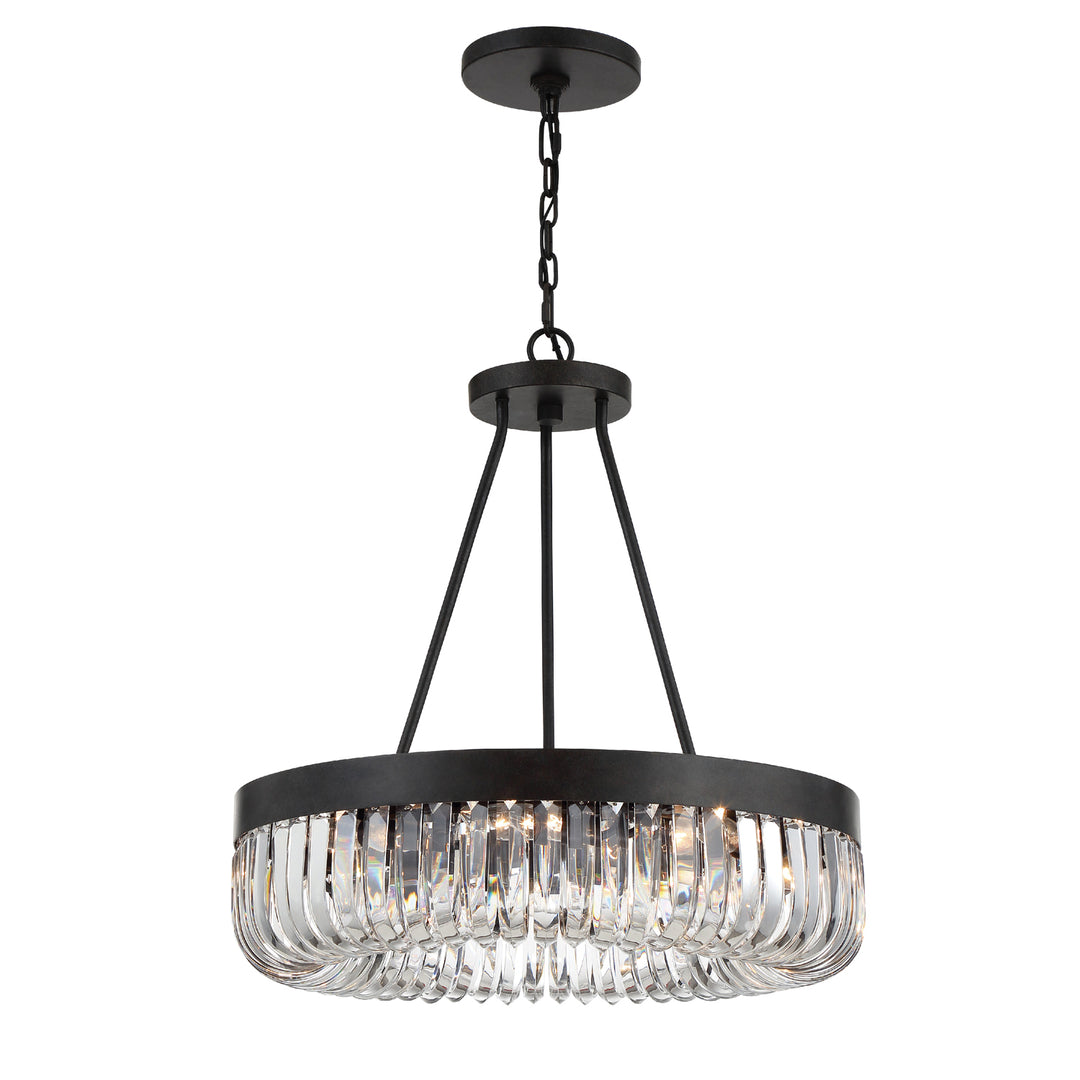 Alister 8 Light Charcoal Bronze Semi Flush Mount