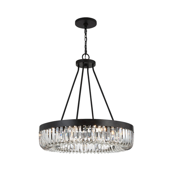 Crystorama Alister 10 Light Charcoal Bronze Chandelier