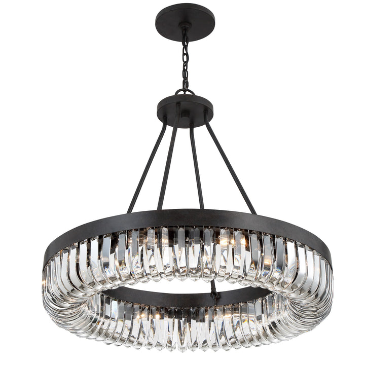 Crystorama Alister 10 Light Charcoal Bronze Chandelier