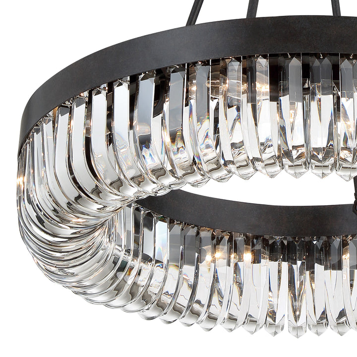 Crystorama Alister 10 Light Charcoal Bronze Chandelier