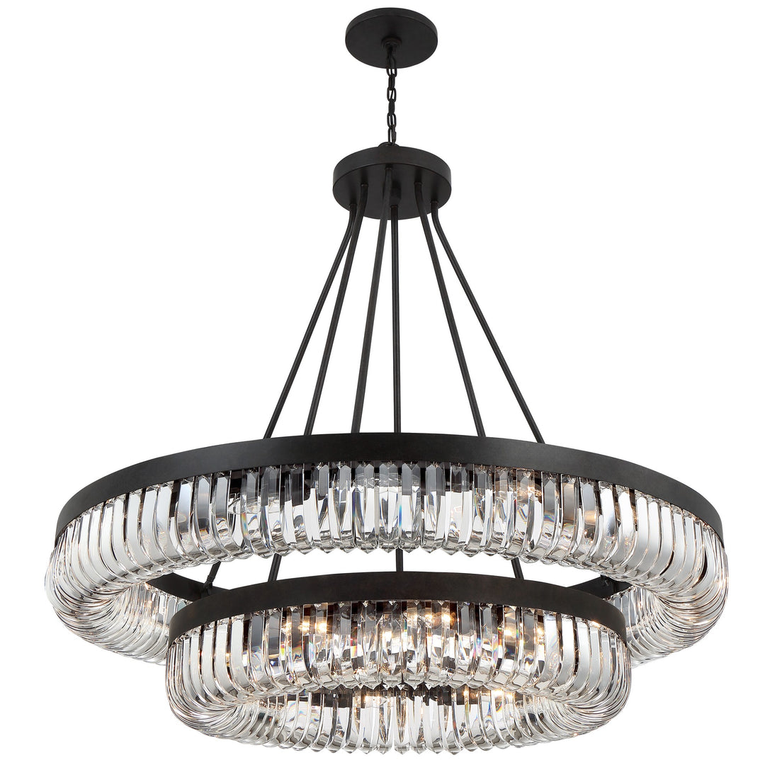 Crystorama Alister 26 Light Charcoal Bronze Chandelier