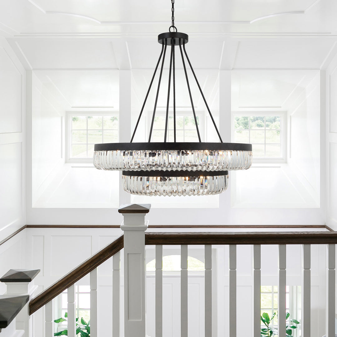 Crystorama Alister 26 Light Charcoal Bronze Chandelier