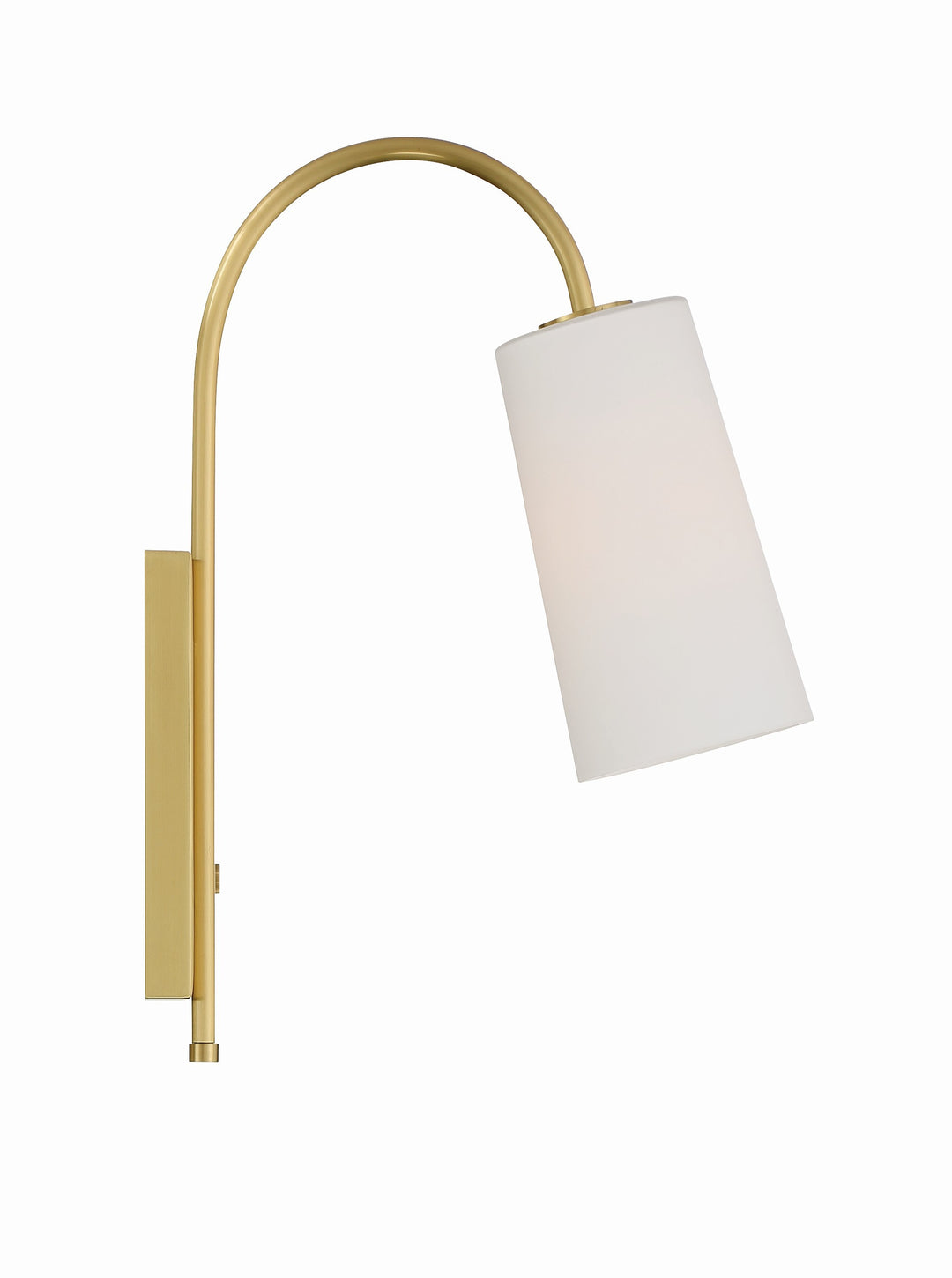 Crystorama Alexa 1 Light Aged Brass Task Sconce