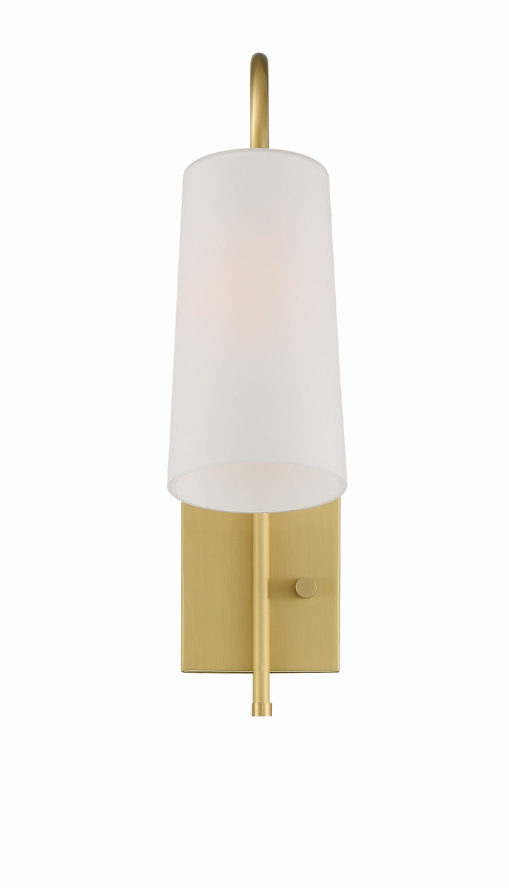 Crystorama Alexa 1 Light Aged Brass Task Sconce