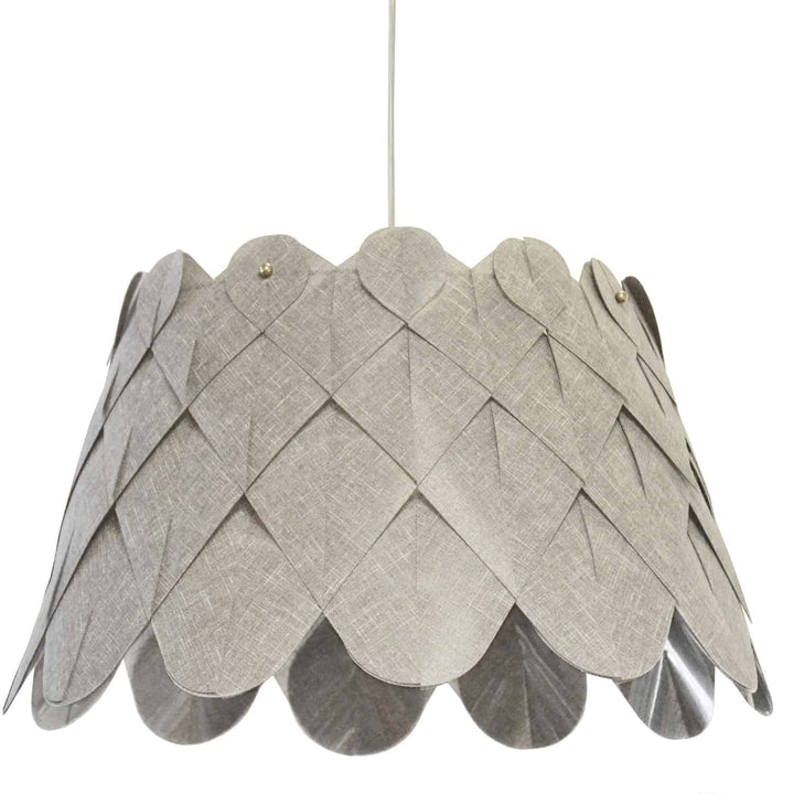 Dainolite 1 Light Amirah Pendant Camelot Grey, Polished Chrome