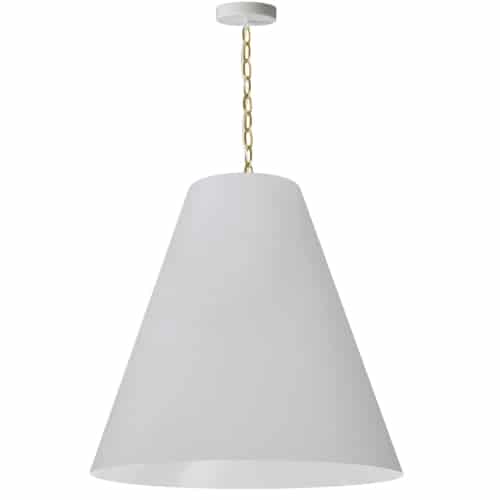 Dainolite 1 Light Large Anaya Aged Brass Pendant with Black/Gold Shade