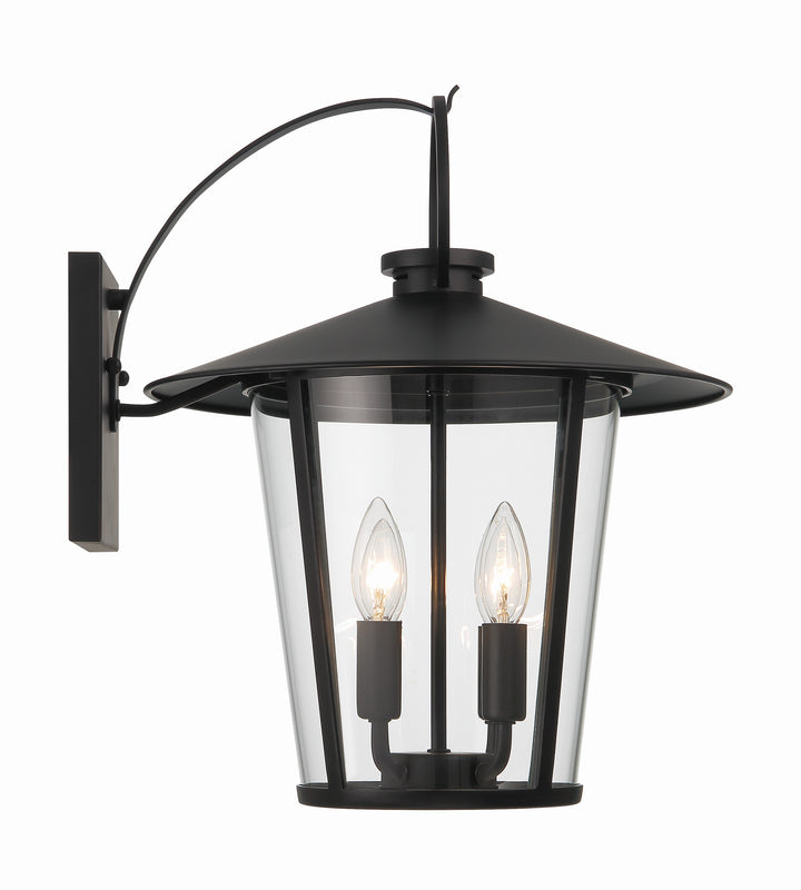 Crystorama Andover 4 Light Matte Black Outdoor Sconce