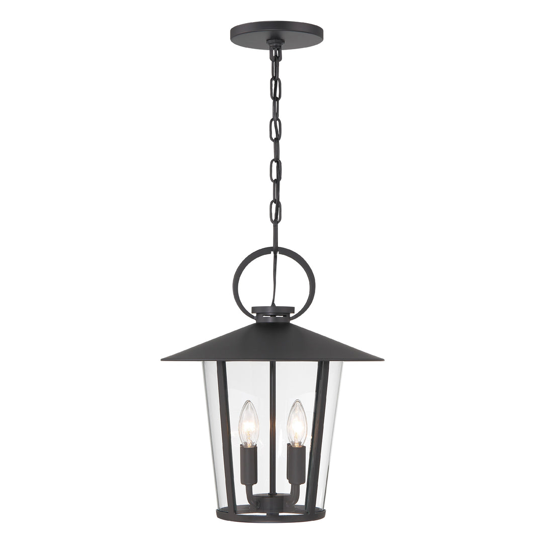 Crystorama Andover 4 Light Matte Black Outdoor Pendant