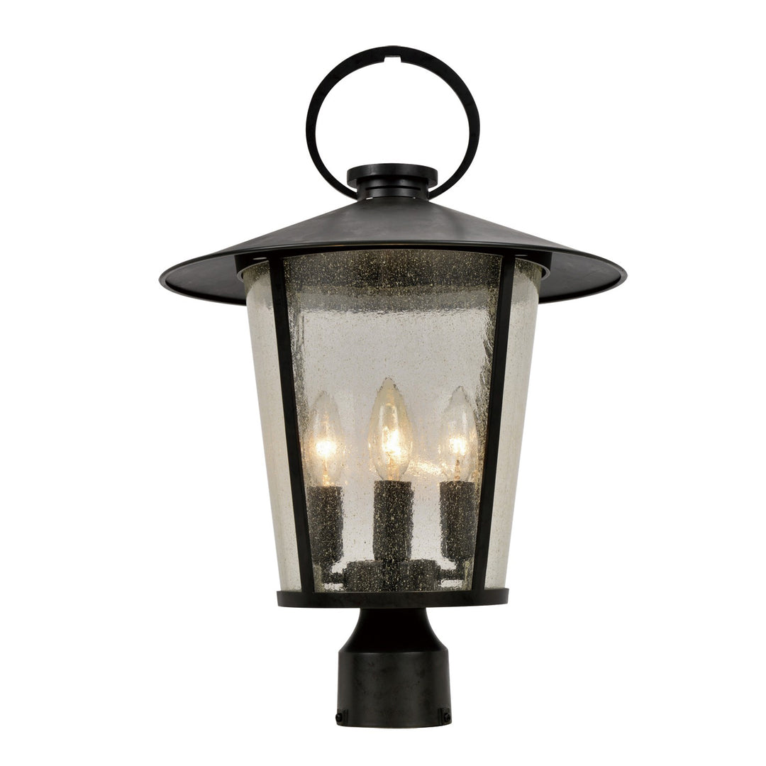 Crystorama Andover 4 Light Matte Black Outdoor Post