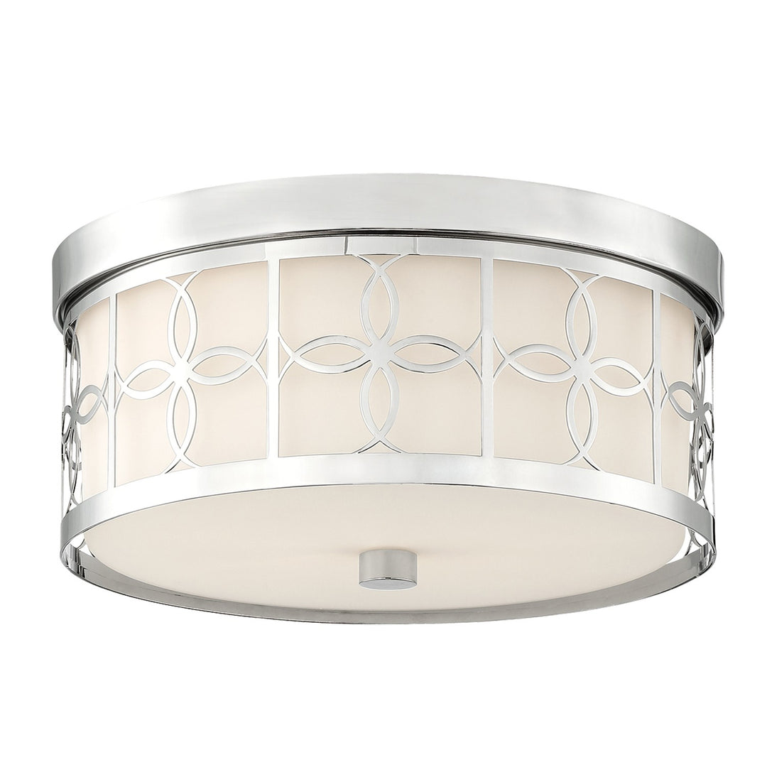 Crystorama Anniversary 2 Light Polished Nickel Flush Mount