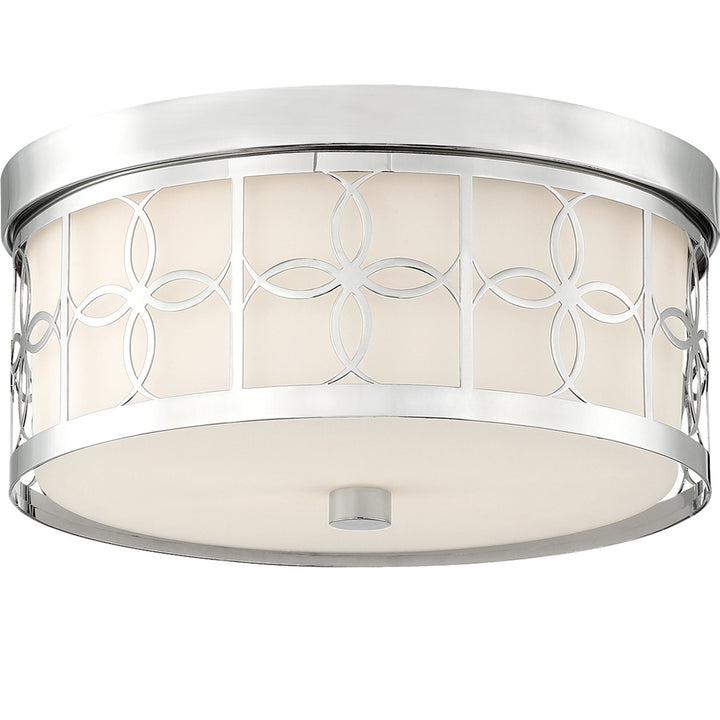 Crystorama Anniversary 2 Light Polished Nickel Flush Mount