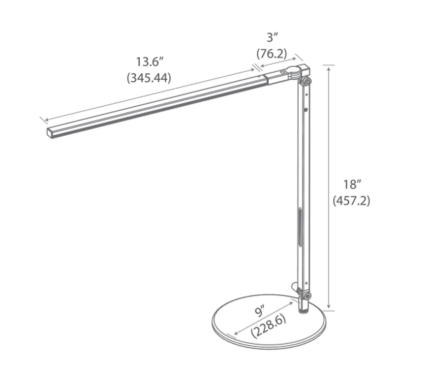 Z-Bar Solo Desk Lamp with Base