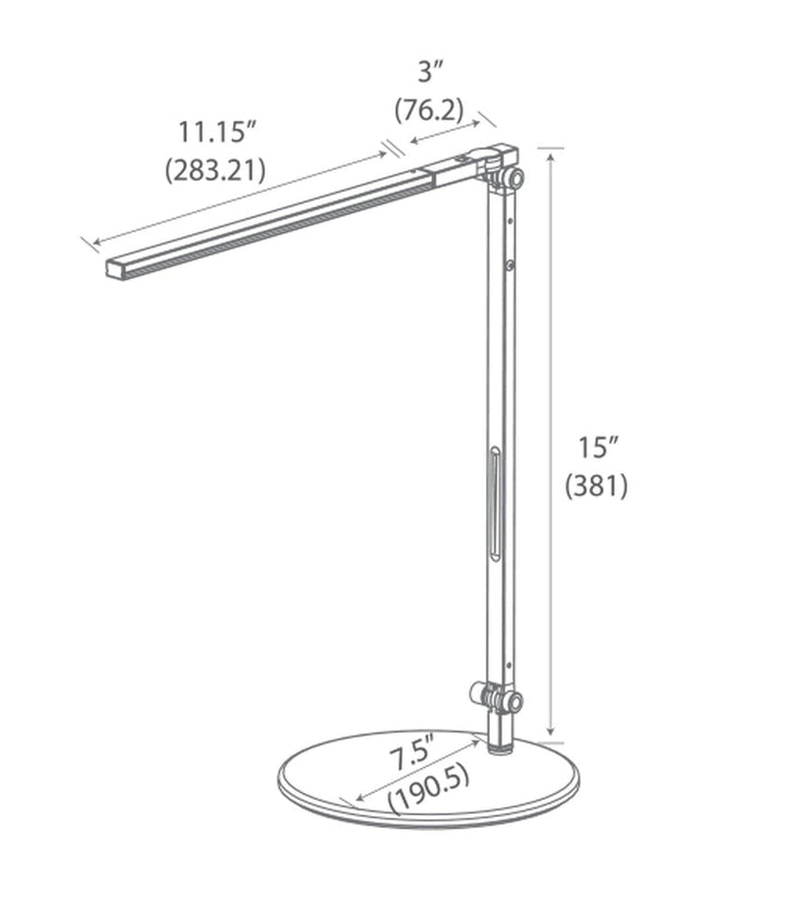 Z-Bar Solo Mini Desk Lamp with Base