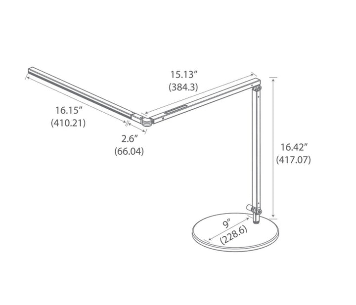 Z-Bar Desk Lamp with USB Base