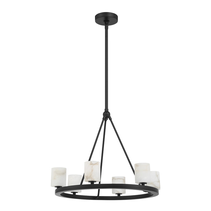 Crystorama Aragon 6 Light Matte Black Chandelier