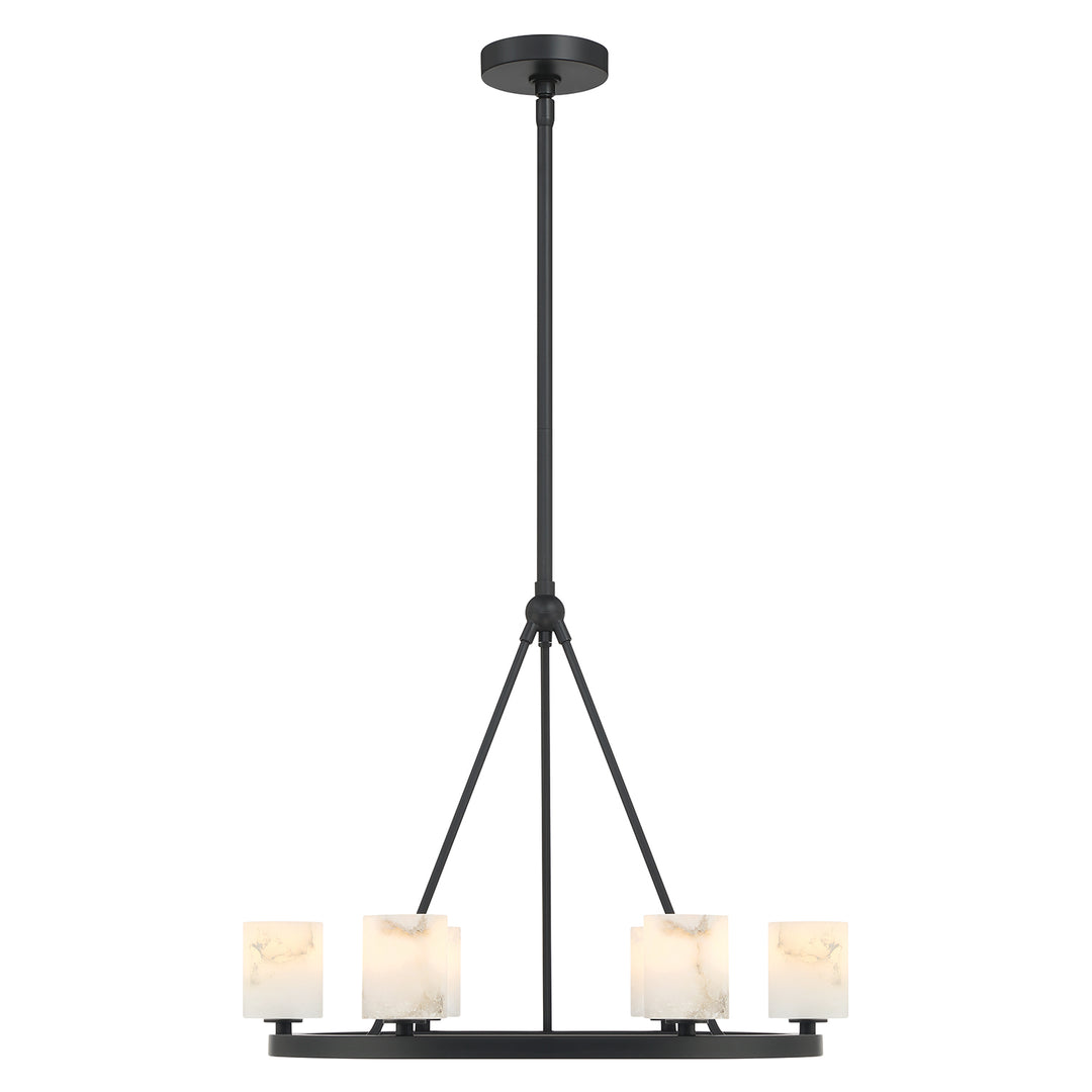 Crystorama Aragon 6 Light Matte Black Chandelier