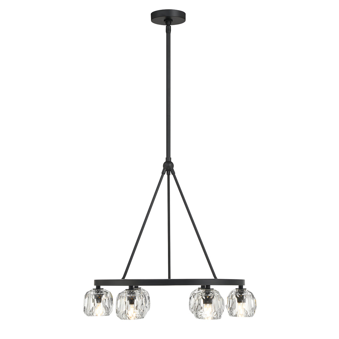 Crystorama Aragon 6 Light Matte Black Chandelier