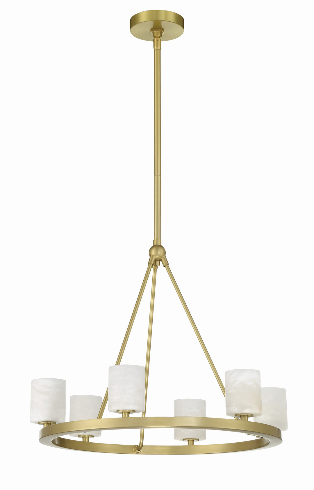 Crystorama Aragon 6 Light Matte Black Chandelier