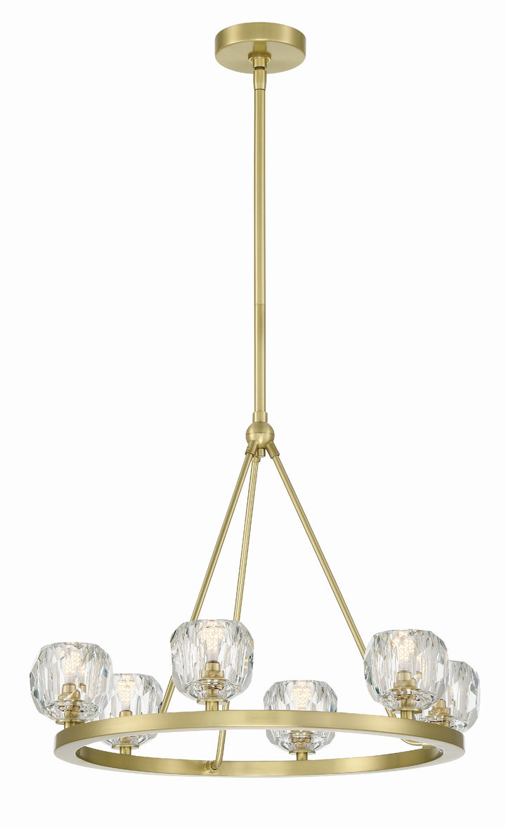 Aragon 6 Light Matte Black Chandelier