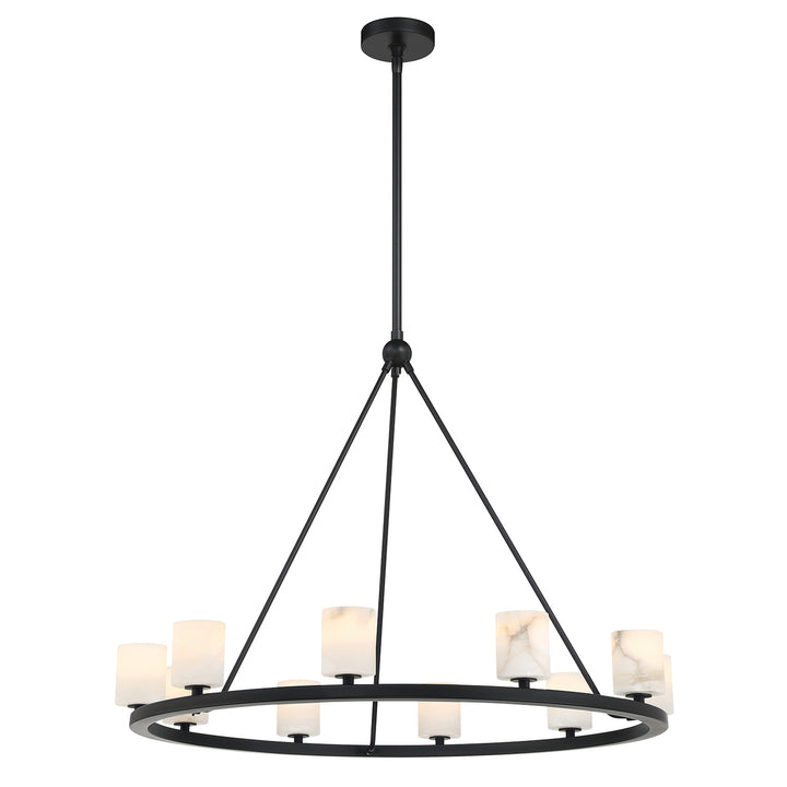 Aragon 10 Light Matte Black Chandelier