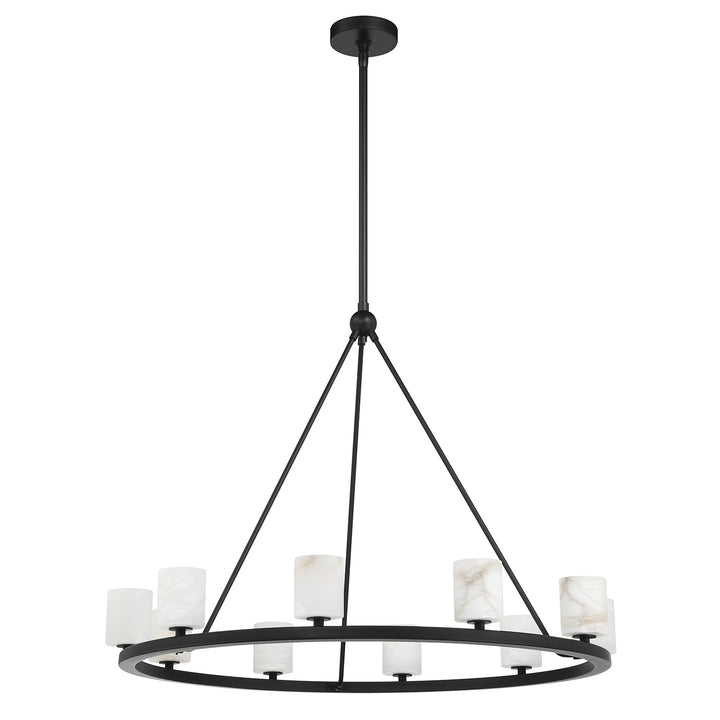 Crystorama Aragon 10 Light Matte Black Chandelier