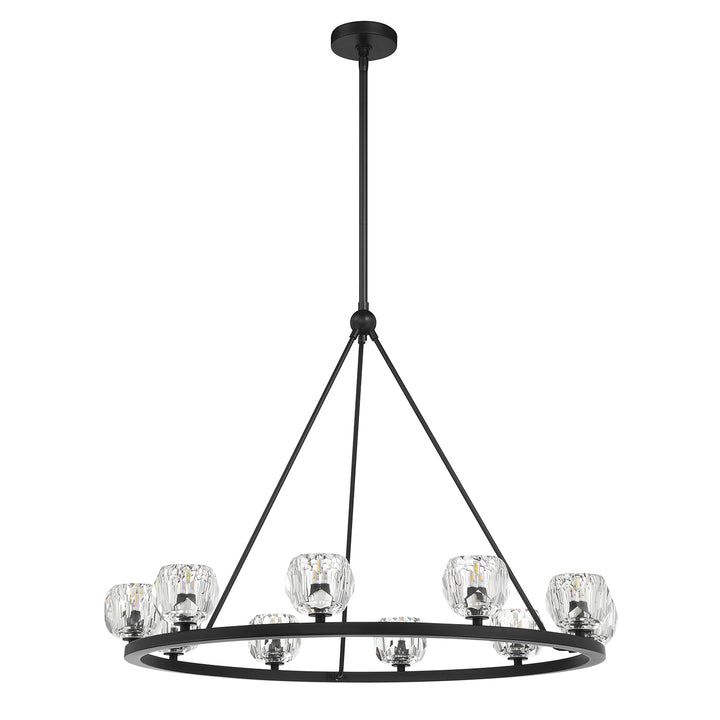 Crystorama Aragon 10 Light Matte Black Chandelier