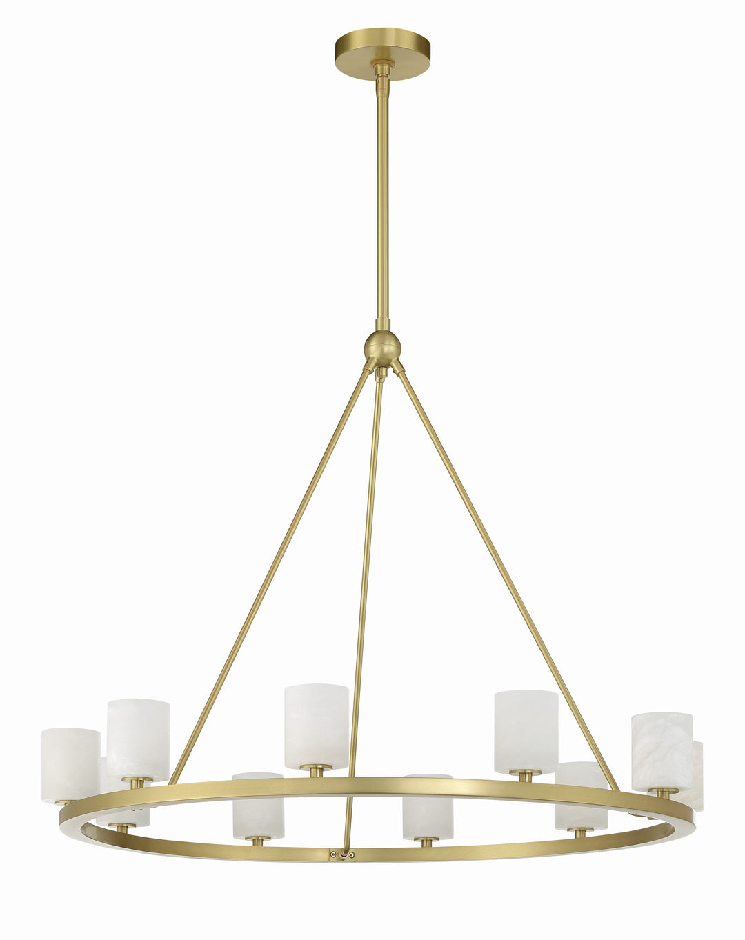 Crystorama Aragon 10 Light Matte Black Chandelier