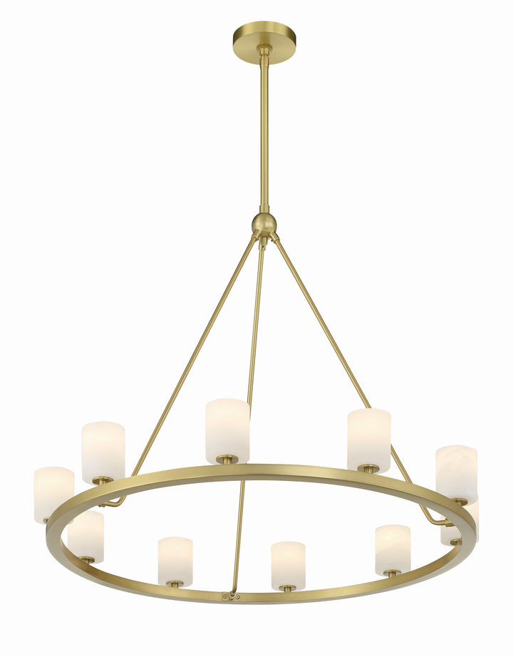 Crystorama Aragon 10 Light Matte Black Chandelier