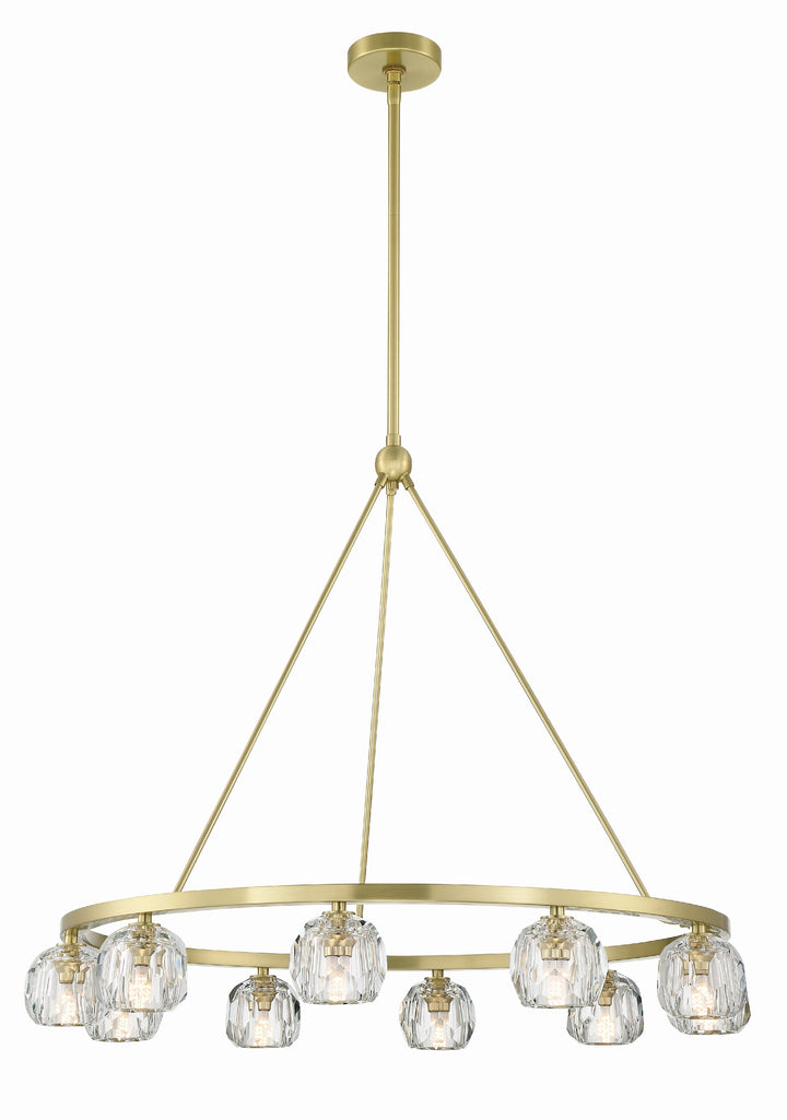 Crystorama Aragon 10 Light Matte Black Chandelier